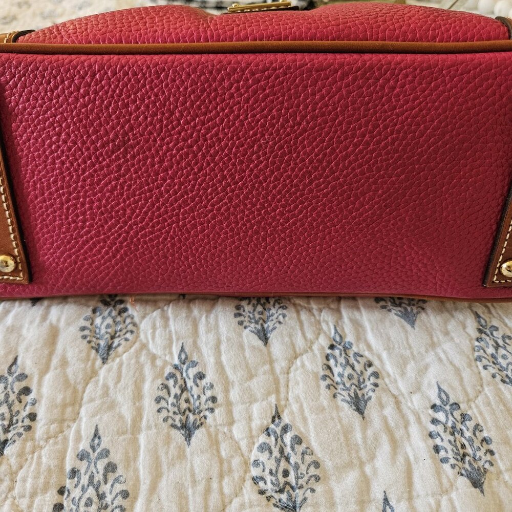Dooney & Bourke Erica Pebbled Leather Hobo Shoulder Bag Fuchsia Pink - Picture 8 of 16